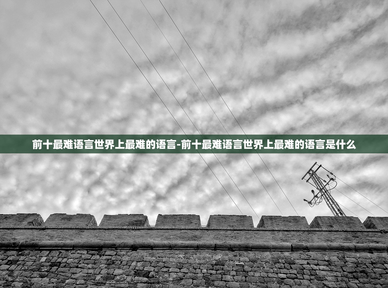 前十最难语言世界上最难的语言-前十最难语言世界上最难的语言是什么