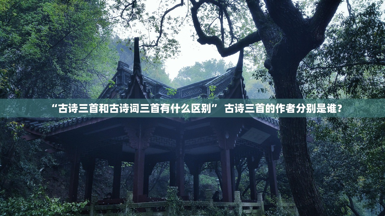 “古诗三首和古诗词三首有什么区别” 古诗三首的作者分别是谁？