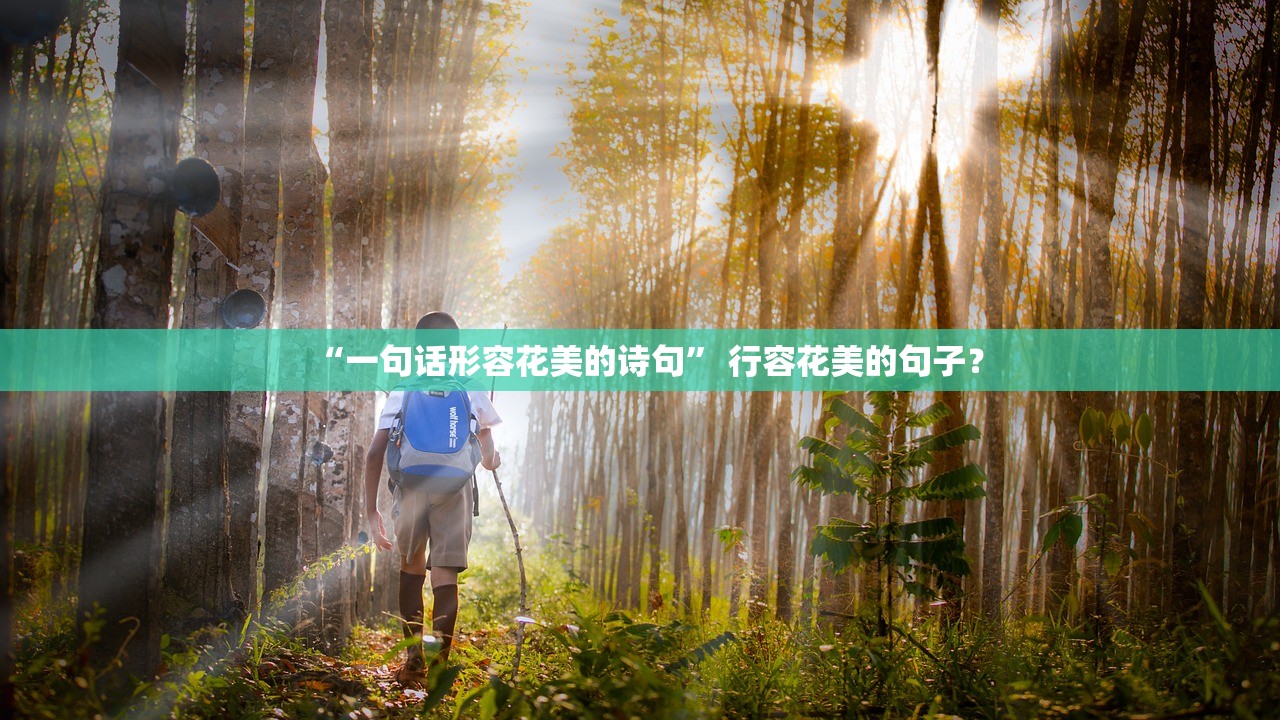 “一句话形容花美的诗句” 行容花美的句子？